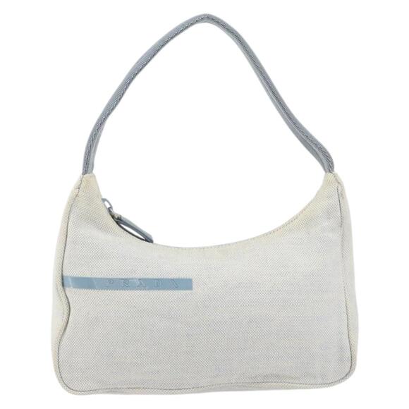 PRADA Sports Hand Bag Canvas Gray Blue Auth hk3257 - Picture 13 of 16